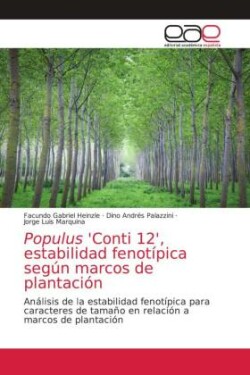 Populus 'Conti 12', estabilidad fenotípica según marcos de plantación