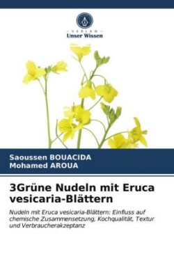 3Grüne Nudeln mit Eruca vesicaria-Blättern