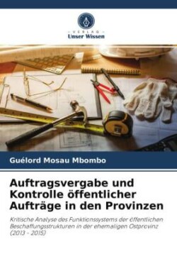 Auftragsvergabe und Kontrolle öffentlicher Aufträge in den Provinzen