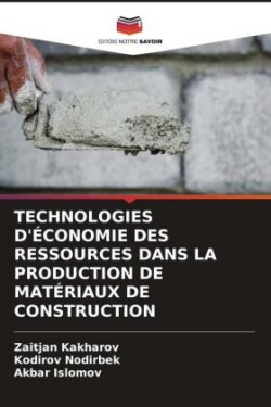 Technologies d'Économie Des Ressources Dans La Production de Matériaux de Construction