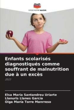 Enfants scolarisés diagnostiqués comme souffrant de malnutrition due à un excès