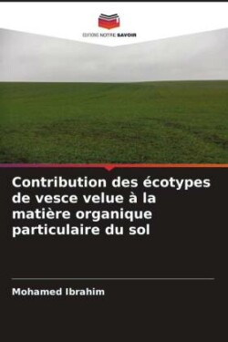 Contribution des écotypes de vesce velue à la matière organique particulaire du sol