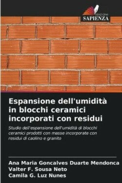 Espansione dell'umidità in blocchi ceramici incorporati con residui