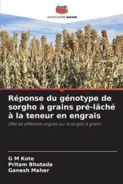 Réponse du génotype de sorgho à grains pré-lâché à la teneur en engrais