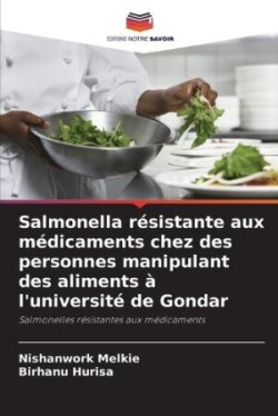 Salmonella résistante aux médicaments chez des personnes manipulant des aliments à l'université de Gondar