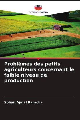 Problèmes des petits agriculteurs concernant le faible niveau de production