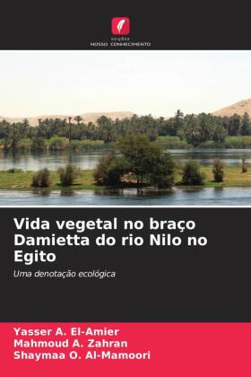 Vida vegetal no braço Damietta do rio Nilo no Egito