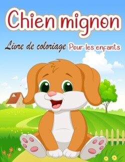 Chien mignon  Livre de coloriage  Pour les enfants