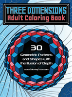 Three Dimensions Adult Coloring Book