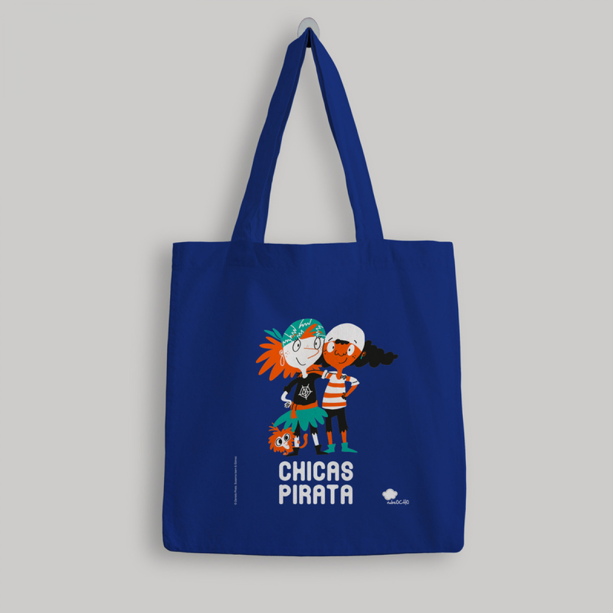 Bolsa de tela 'Chicas Pirata' - color azul