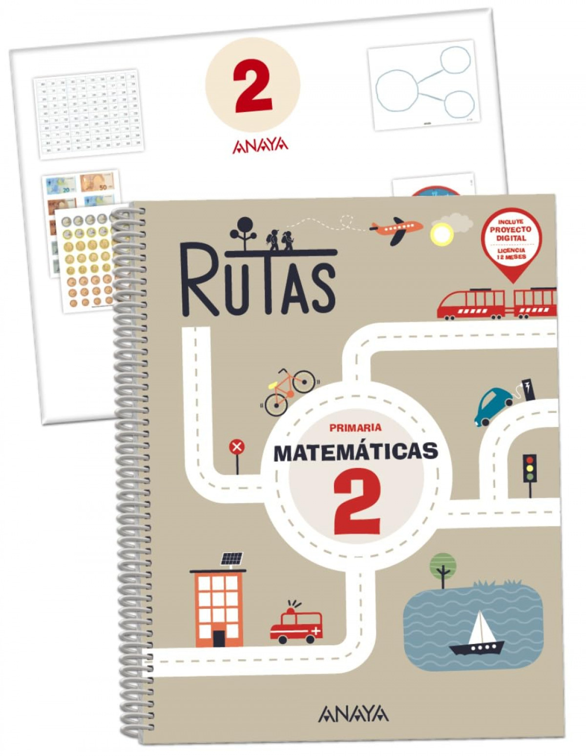 Matemáticas 2. RUTAS. (Incluye material manipulativo)