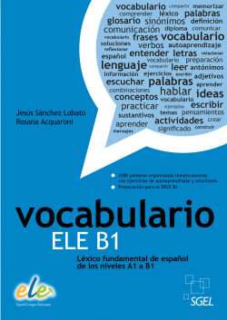 Vocabulario ELE B1 Basic Spanish Vocabulary for Levels A1 to B1