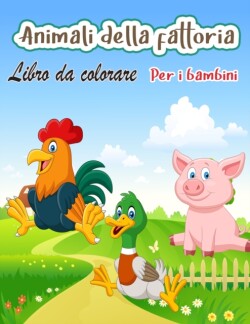 Animali della fattoria libro da colorare per i bambini