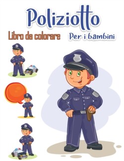 Libro da colorare poliziotto per bambini