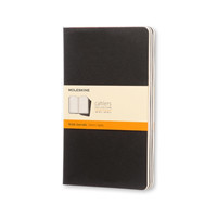 Moleskine Ruled Cahier L - Black Cover (3 Set)