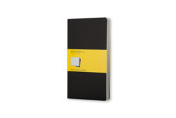 Moleskine Squared Cahier L - Black Cover (3 Set)