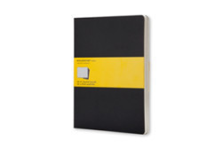 Moleskine Squared Cahier Xl - Black Cover (3 Set)