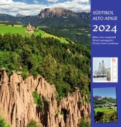 Südtirol 2024, Postkartenkalender Hochformat