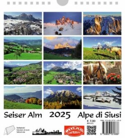 Seiser Alm - Schlern 2025, Postkartenkalender Querformat