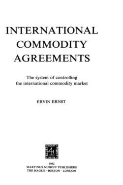 International Commodity Agreements
