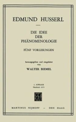 Die Idee der Phänomenologie