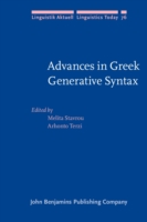 Advances in Greek Generative Syntax In honor of Dimitra Theophanopoulou-Kontou