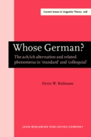 Whose German? The <i>ach/ich</i> alternation and related phenomena in `standard' and `colloquial'