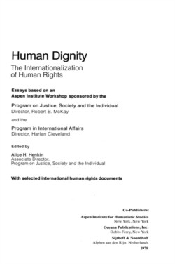 Human Dignity:Internationalization of Human Rights