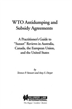 WTO Antidumping and Subsidy Agreements