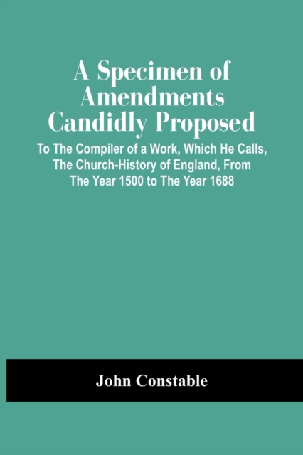 Specimen Of Amendments Candidly Proposed