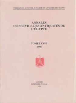 Annales du Service des Antiquités de l’Egypte