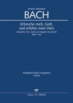 Erforsche mich, Gott, und erfahre mein Herz (Klavierauszug)