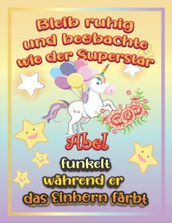 Bleib ruhig und beobachte wie Superstar Abel funkelt wahrend sie das Einhorn farbt