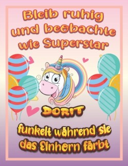 Bleib ruhig und beobachte wie Superstar Dorit funkelt wahrend sie das Einhorn farbt