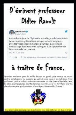 D'eminent professeur Didier Raoult, a traitre de France.