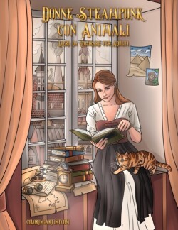 Donne Steampunk con Animali Libro da Colorare per Adulti