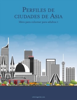 Perfiles de ciudades de Asia libro para colorear para adultos 1