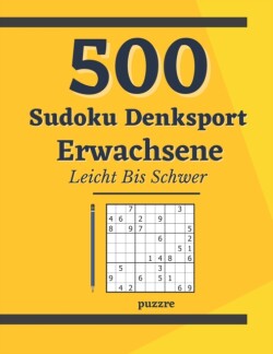 500 Sudoku Denksport Erwachsene Leicht Bis Schwer